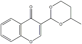 3-(4-methyl-1,3-dioxan-2-yl)-4H-chromen-4-one Struktur