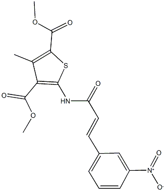 dimethyl 5-[(3-{3-nitrophenyl}acryloyl)amino]-3-methyl-2,4-thiophenedicarboxylate Struktur