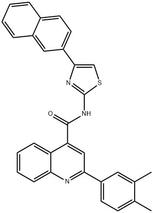 2-(3,4-dimethylphenyl)-N-[4-(2-naphthyl)-1,3-thiazol-2-yl]-4-quinolinecarboxamide Struktur