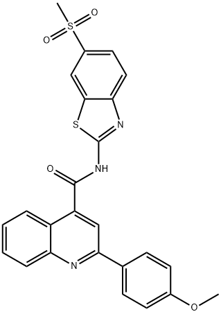 2-(4-methoxyphenyl)-N-[6-(methylsulfonyl)-1,3-benzothiazol-2-yl]-4-quinolinecarboxamide Struktur