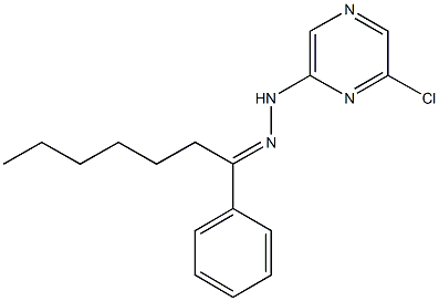 1-phenyl-1-heptanone (6-chloro-2-pyrazinyl)hydrazone Struktur