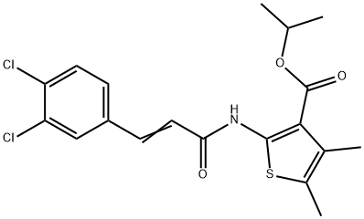 isopropyl 2-{[3-(3,4-dichlorophenyl)acryloyl]amino}-4,5-dimethyl-3-thiophenecarboxylate Struktur