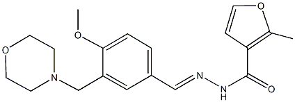 N'-[4-methoxy-3-(4-morpholinylmethyl)benzylidene]-2-methyl-3-furohydrazide Struktur