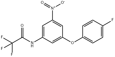 2,2,2-trifluoro-N-{3-(4-fluorophenoxy)-5-nitrophenyl}acetamide Struktur