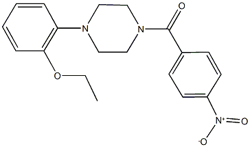 1-(2-ethoxyphenyl)-4-{4-nitrobenzoyl}piperazine Struktur