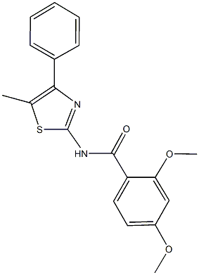 2,4-dimethoxy-N-(5-methyl-4-phenyl-1,3-thiazol-2-yl)benzamide Struktur