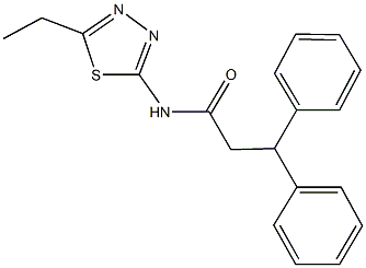 N-(5-ethyl-1,3,4-thiadiazol-2-yl)-3,3-diphenylpropanamide Struktur