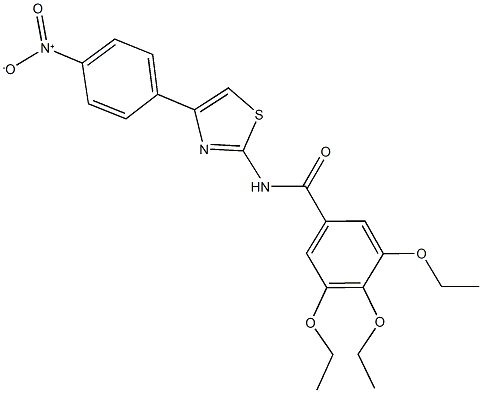 3,4,5-triethoxy-N-(4-{4-nitrophenyl}-1,3-thiazol-2-yl)benzamide Struktur