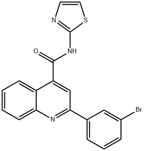 2-(3-bromophenyl)-N-(1,3-thiazol-2-yl)-4-quinolinecarboxamide Struktur