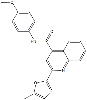 N-(4-methoxyphenyl)-2-(5-methyl-2-furyl)-4-quinolinecarboxamide Struktur