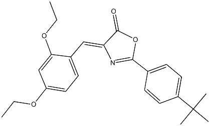 2-(4-tert-butylphenyl)-4-(2,4-diethoxybenzylidene)-1,3-oxazol-5(4H)-one Struktur