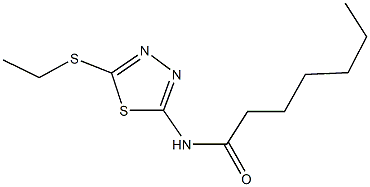 N-[5-(ethylsulfanyl)-1,3,4-thiadiazol-2-yl]heptanamide Struktur