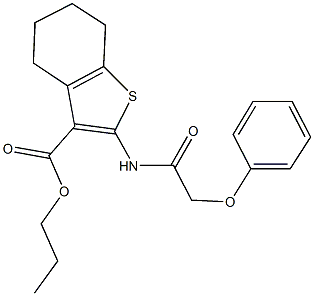 propyl 2-[(phenoxyacetyl)amino]-4,5,6,7-tetrahydro-1-benzothiophene-3-carboxylate Struktur