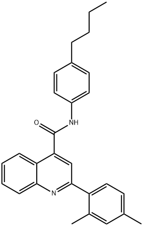 N-(4-butylphenyl)-2-(2,4-dimethylphenyl)-4-quinolinecarboxamide Struktur