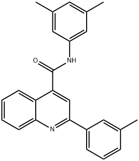 N-(3,5-dimethylphenyl)-2-(3-methylphenyl)-4-quinolinecarboxamide Struktur