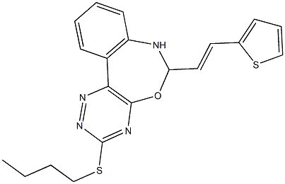 butyl 6-[2-(2-thienyl)vinyl]-6,7-dihydro[1,2,4]triazino[5,6-d][3,1]benzoxazepin-3-yl sulfide Struktur