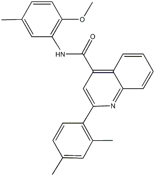 2-(2,4-dimethylphenyl)-N-(2-methoxy-5-methylphenyl)-4-quinolinecarboxamide Struktur