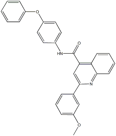 2-(3-methoxyphenyl)-N-(4-phenoxyphenyl)-4-quinolinecarboxamide Struktur