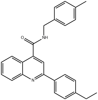 2-(4-ethylphenyl)-N-(4-methylbenzyl)-4-quinolinecarboxamide Struktur