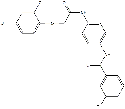 3-chloro-N-(4-{[(2,4-dichlorophenoxy)acetyl]amino}phenyl)benzamide Struktur