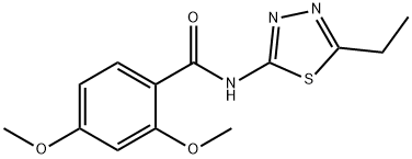 N-(5-ethyl-1,3,4-thiadiazol-2-yl)-2,4-dimethoxybenzamide Struktur