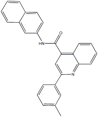 2-(3-methylphenyl)-N-(2-naphthyl)-4-quinolinecarboxamide Struktur