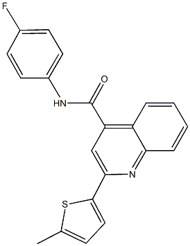 N-(4-fluorophenyl)-2-(5-methyl-2-thienyl)-4-quinolinecarboxamide Struktur