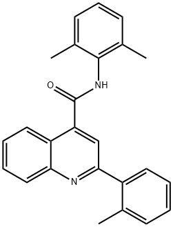 N-(2,6-dimethylphenyl)-2-(2-methylphenyl)-4-quinolinecarboxamide Struktur