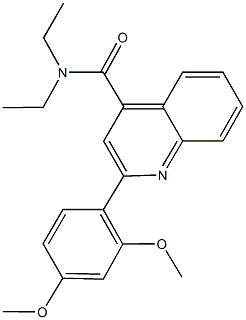 2-(2,4-dimethoxyphenyl)-N,N-diethyl-4-quinolinecarboxamide Struktur