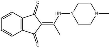 2-{1-[(4-methyl-1-piperazinyl)amino]ethylidene}-1H-indene-1,3(2H)-dione Struktur