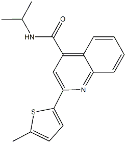 N-isopropyl-2-(5-methyl-2-thienyl)-4-quinolinecarboxamide Struktur