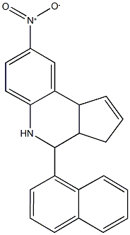 8-nitro-4-(1-naphthyl)-3a,4,5,9b-tetrahydro-3H-cyclopenta[c]quinoline Structure