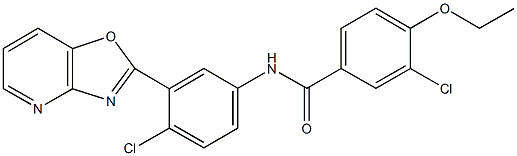 3-chloro-N-(4-chloro-3-[1,3]oxazolo[4,5-b]pyridin-2-ylphenyl)-4-ethoxybenzamide Struktur