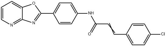 3-(4-chlorophenyl)-N-(4-[1,3]oxazolo[4,5-b]pyridin-2-ylphenyl)acrylamide Struktur