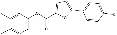 3,4-dimethylphenyl 5-(4-chlorophenyl)-2-furoate Struktur