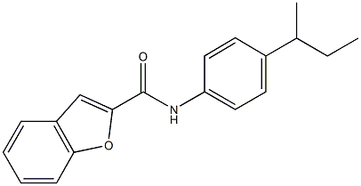 N-(4-sec-butylphenyl)-1-benzofuran-2-carboxamide Struktur