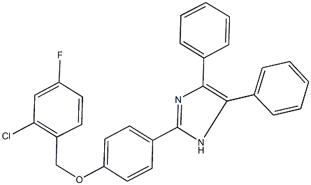 2-{4-[(2-chloro-4-fluorobenzyl)oxy]phenyl}-4,5-diphenyl-1H-imidazole Struktur