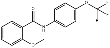 2-methoxy-N-[4-(trifluoromethoxy)phenyl]benzamide Struktur