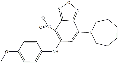 7-(1-azepanyl)-4-nitro-5-(4-methoxyanilino)-2,1,3-benzoxadiazole Struktur