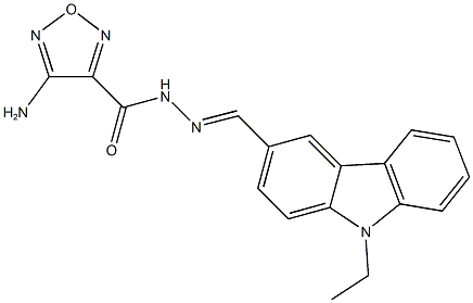 4-amino-N'-[(9-ethyl-9H-carbazol-3-yl)methylene]-1,2,5-oxadiazole-3-carbohydrazide Struktur