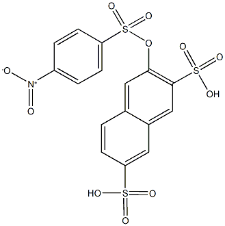 3-[({4-nitrophenyl}sulfonyl)oxy]-2,7-naphthalenedisulfonic acid Struktur