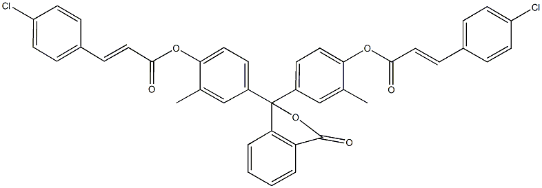 4-[1-(4-{[3-(4-chlorophenyl)acryloyl]oxy}-3-methylphenyl)-3-oxo-1,3-dihydro-2-benzofuran-1-yl]-2-methylphenyl 3-(4-chlorophenyl)acrylate Struktur