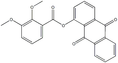 9,10-dioxo-9,10-dihydro-1-anthracenyl 2,3-dimethoxybenzoate Struktur