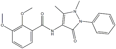 N-(1,5-dimethyl-3-oxo-2-phenyl-2,3-dihydro-1H-pyrazol-4-yl)-2,3-dimethoxybenzamide Struktur