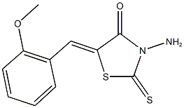 3-amino-5-(2-methoxybenzylidene)-2-thioxo-1,3-thiazolidin-4-one Struktur