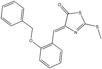 4-[2-(benzyloxy)benzylidene]-2-(methylsulfanyl)-1,3-thiazol-5(4H)-one Struktur