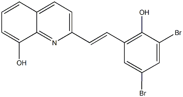 2-[2-(3,5-dibromo-2-hydroxyphenyl)vinyl]-8-quinolinol Struktur