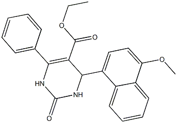 ethyl 4-(4-methoxy-1-naphthyl)-2-oxo-6-phenyl-1,2,3,4-tetrahydro-5-pyrimidinecarboxylate Struktur