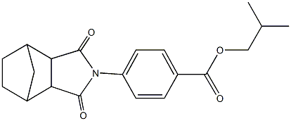 isobutyl 4-(3,5-dioxo-4-azatricyclo[5.2.1.0~2,6~]dec-4-yl)benzoate Struktur