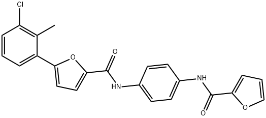 5-(3-chloro-2-methylphenyl)-N-[4-(2-furoylamino)phenyl]-2-furamide Struktur